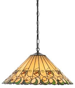 Endon 64194 - Полилей с верига Tiffany JAMELIA 3xE27/60W/230V, Ø 50 см