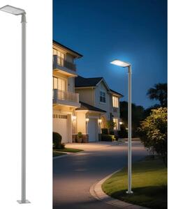 Brilagi-LED Външна лампа със стълб и кабел 3 m URBANLIGHT LED/100W/230V, сива, IP65