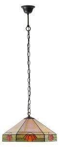 Endon 64285 - Полилей с верига Tiffany NEVADA 1xE27/60W/230V с диаметър 35 см
