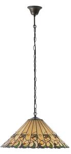 Endon 64194 - Полилей с верига Tiffany JAMELIA 3xE27/60W/230V, Ø 50 см