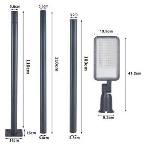 Brilagi - LED външна лампа със стълб и 3 m кабел URBANLIGHT LED/50W/230V антрацит IP65