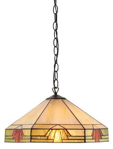 Endon 64285 - Полилей с верига Tiffany NEVADA 1xE27/60W/230V с диаметър 35 см