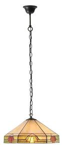 Endon 64285 - Полилей с верига Tiffany NEVADA 1xE27/60W/230V с диаметър 35 см