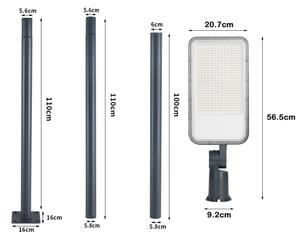 Brilagi-LED Външна лампа със стълб и kl. 3 m URBANLIGHT LED/200W/230V антрацит IP65