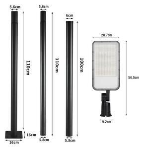 Brilagi-LED Външна лампа със стълб и kl. 3 m URBANLIGHT LED/200W/230V черна IP65