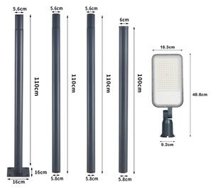 Brilagi-LED Външна лампа със стълб и кабел 4 m URBANLIGHT LED/100W/230V антрацит IP65