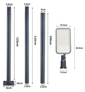 Brilagi-LED Външна лампа със стълб и кабел 3 m URBANLIGHT LED/100W/230V антрацит IP65