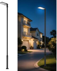 Brilagi-LED URBANLIGHT външна лампа със стълб и кабел 5 m LED/200W/230V черна IP65
