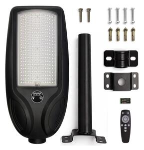 LED димируема соларна улична лампа със сензор VENICE 200W/12000 mAh IP65 черна + дистанционно управление