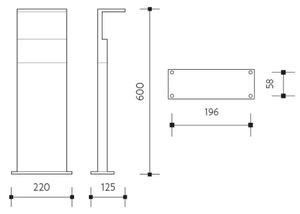 LED Екстериорна лампа NATURA LED/12W/230V 4000K 60 см IP65 кафяв/антрацит