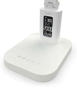 Nedis LTLRC10WT - LED димируема презареждаема лампа с дисплей 7,5W/1200 mAh 3000/4000/5700K бяла