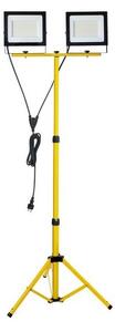 LED Прожектор със стойка TIGRA 2xLED/100W/230V 4000K IP54 черен/жълти