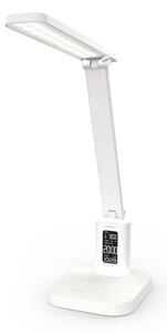 Nedis LTLRC10WT - LED димируема презареждаема лампа с дисплей 7,5W/1200 mAh 3000/4000/5700K бяла