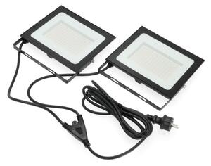 LED Прожектор със стойка TIGRA 2xLED/100W/230V 4000K IP54 черен/жълти
