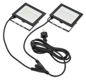 LED Прожектор със стойка TIGRA 2xLED/50W/230V 4000K IP54 черен/жълти