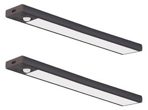 Комплект 2x LED презареждаемо осветление за мебели със сензор VIRO LED/1,2W/800 mAh 30cm CCT черно