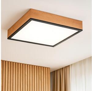Плафон OAK SQUARE 4xE27/15W/230V 48x48 см дъб/черен