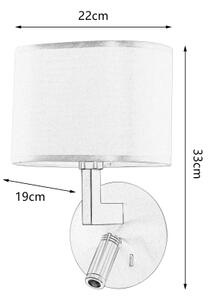 Brilagi - LED Аплик DAYA 1xE14/40W/230V + LED/3W бял/матов хром