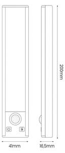 КОМПЛЕКТ 2x LED презареждаемо мебелно осветление със сензор VIRO LED/1W/800 mAh 20 cm CCT черно
