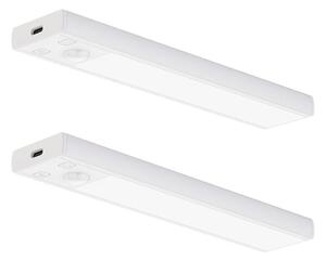 КОМПЛЕКТ 2x LED акумулаторно осветление за мебели със сензор VIRO LED/1W/800 mAh 20 см CCT бяло