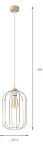 Висящ полилей DESTELLO на кабел 1xE27/15W/230V Ø 21 cm бежов