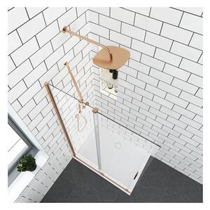 Параван за баня ELGIO ROSE GOLD, 80-120х200 см, розово злато - 80х200 см
