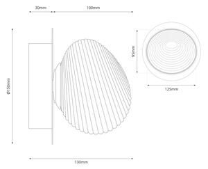 LED стенно осветително тяло BOLLA LED/3W/230V златисто/димно бежово