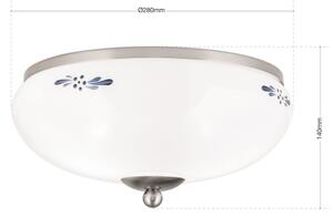 Orion DL 7-673 - Плафон LANDHAUS, 2x E27/60W/230V, Ø 28 см, хром/бял