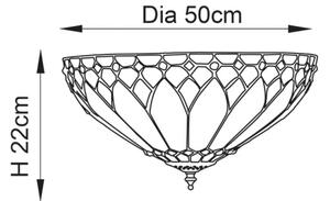 Endon 63973 - Плафон Tiffany BROOKLYN 2xE14/60W/230V Ø 50 см