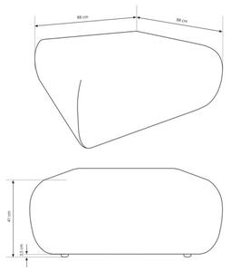 Табуретка PRATO 88x88 см бежова