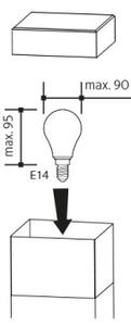 Екстериорна лампа с контакт GARD 1xE14/60W/230V SCHUKO IP44