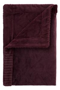 Тъмнолилаво одеяло от микроплюш 150x200 cm Velvet and Faux Fur – Catherine Lansfield