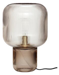 Кафява настолна лампа със стъклен абажур (височина 42 cm) Pirum – Hübsch