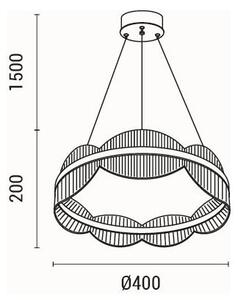 LED Пендел FIRENZE LED/48W/230V 3000K