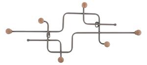 Сива метална стенна закачалка 60,5 cm Metro – PT LIVING