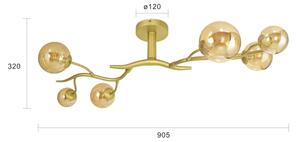 Brilagi - LED Полилей за повърхностен монтаж MISTEL 6xG9/3W/230V златист