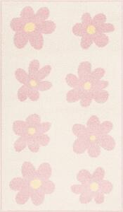 Детски килим в цвят слонова кост и розово 80x150 cm Dazzy Rose – FD