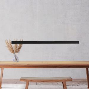 BOPP Bopp LED висяща лампа Nano 2.0, дължина 140 cm, черна, метал, Затъмняване, Черен, Дневна/трапезария, Алуминий, Модерен