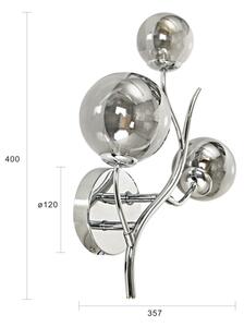 Brilagi - LED стенно осветително тяло MISTEL 3xG9/3W/230V черен хром/опушено стъкло
