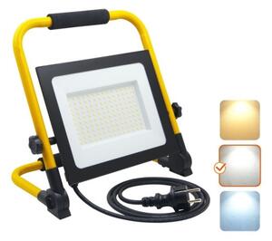 LED Преносим прожектор TIGRA LED/100W/4000K IP54 черен/жълт