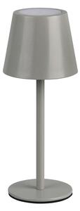 Сива LED настолна лампа с метален абажур (височина 21 cm) Diaz – Reality