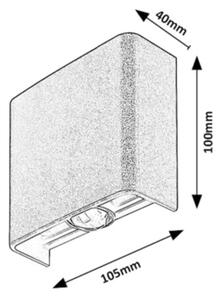 Rabalux 77191 - LED външно стенно осветително тяло PORTEL 2W/230V 2000/2700/4000K IP65