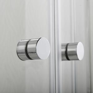 Универсална сгъваема врата SIMPLYFLEX, хром - 87-89х195 см