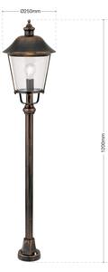 Orion AL 11K/360.44 - Екстериорна лампа KENZO 1xE27/100W/230V IP44 бронзов/патина