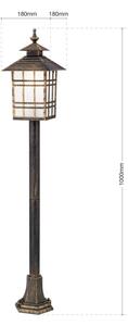 Orion AL 11-1117/1 - Екстериорна лампа KIKO 1xE27/11W/230V IP44 бронзов/патина