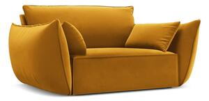 Кадифено кресло в цвят горчица Vanda – Mazzini Sofas