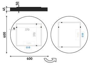 NIMCO ZPC 31000RVX-90 - LED огледало за баня с подсветка 3000-6500K 60 см IP44