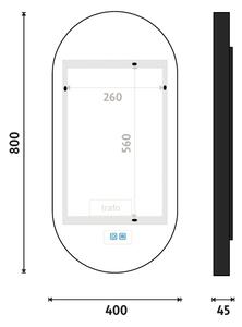 NIMCO ZPC 32002LVX-90-LED огледало за баня с подсветка 3000-6500K 80x40 см IP44