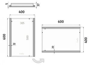 NIMCO ZP 11000 - LED огледало за баня с подсветка 6500K 60x40 см IP44