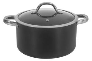 Тенджера Oliver Voltz OV54418N22D, 4.3 l, 22 cm диаметър, неръждаема стомана, с капак, черен